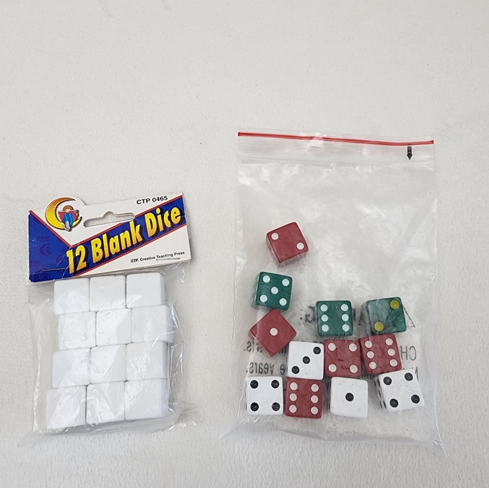 Dice Blank and Numbered